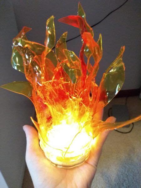 realistic looking flames plastic bag